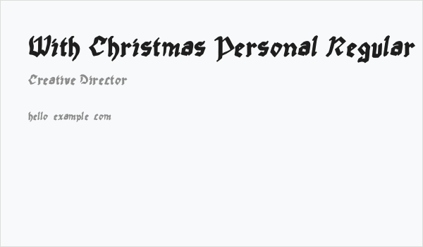 With Christmas Personal Regular Business Card