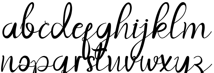 With Danilla Schriftart Kleinbuchstaben