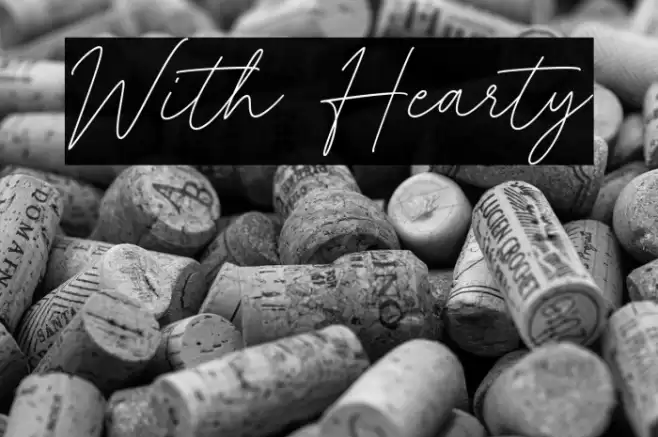 With Hearty Font examples