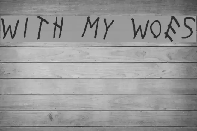 With My Woes Font examples