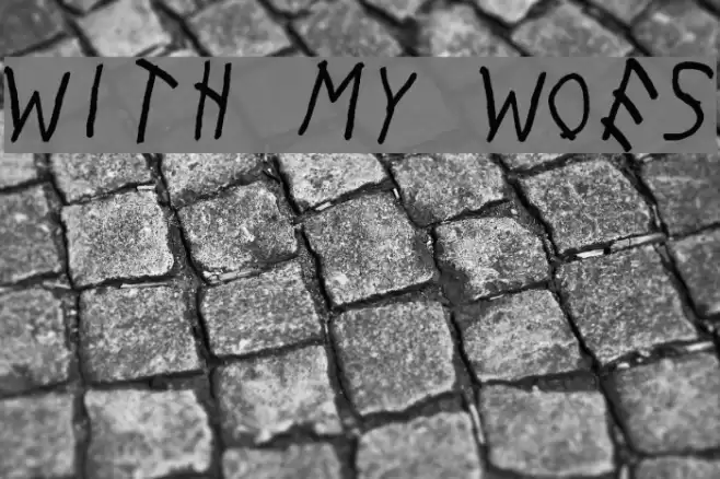 With My Woes Font examples