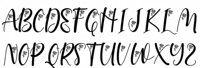 With Rose Schriftart Groß