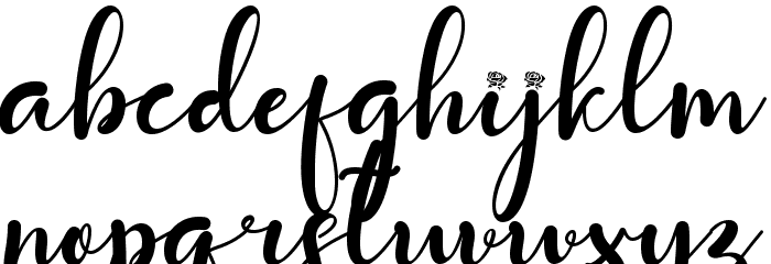 With Rose Font LOWERCASE