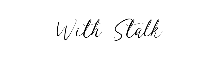 With Stalk  Frei Schriftart Herunterladen