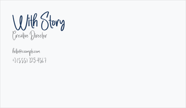 With Story Business Card