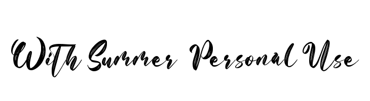 With Summer - Personal Use  Скачать бесплатные шрифты