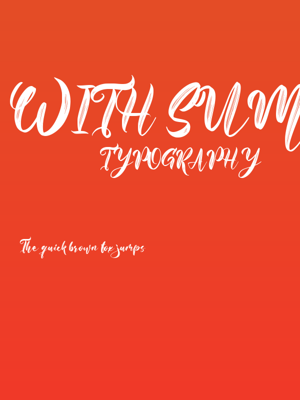 With Summer - Personal Use Poster