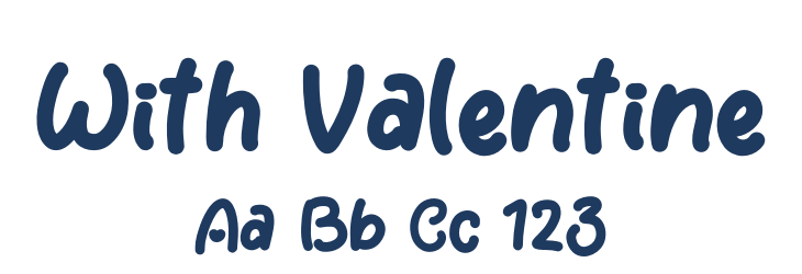 With Valentine Font Preview