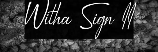 Witha Sign II Font examples