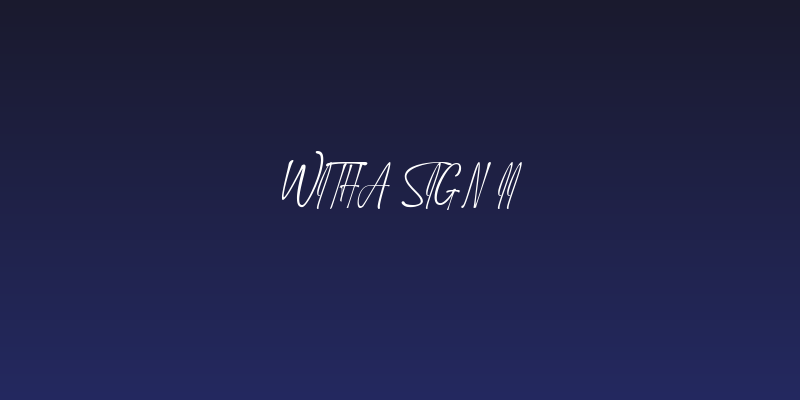Witha Sign II Social Header
