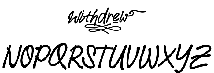 Withdrew Regular Font OTHER CHARS