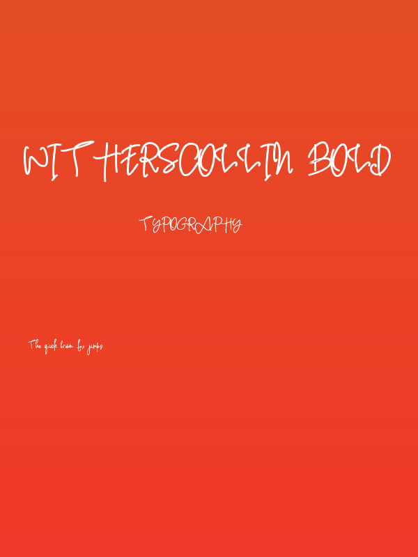 Witherscollin Bold Poster