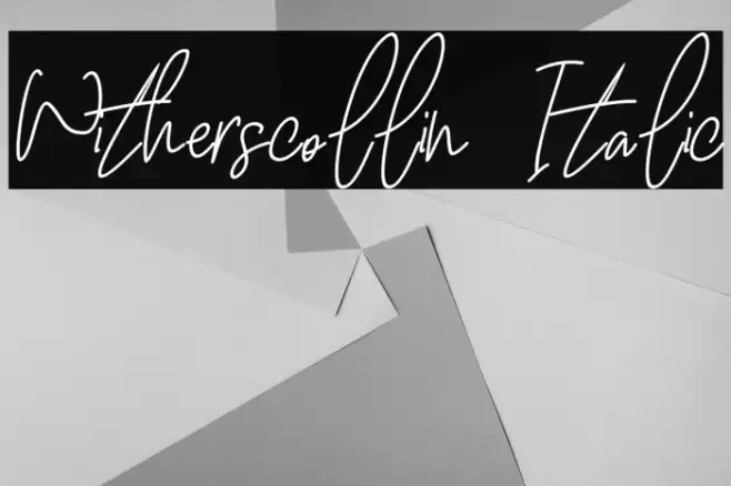 Witherscollin Italic Font examples