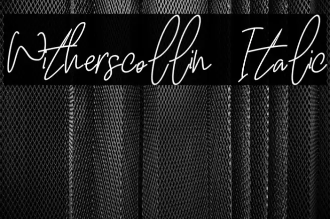 Witherscollin Italic Font examples