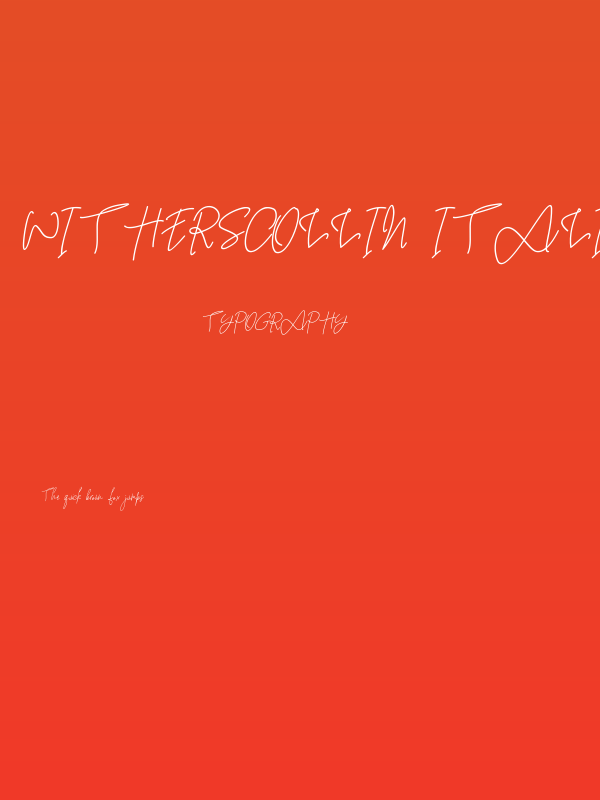 Witherscollin Italic Poster