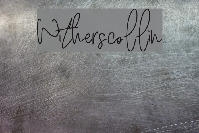 Witherscollin Font examples