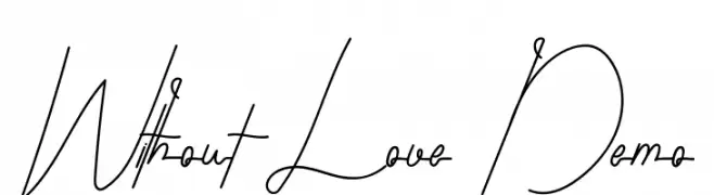 Without Love Demo  Frei Schriftart Herunterladen