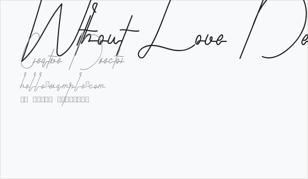 Without Love Demo Business Card