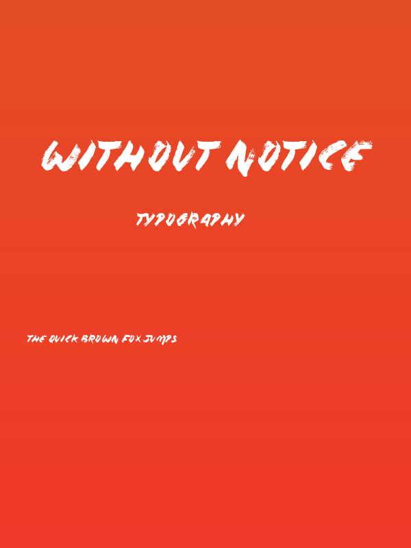 Without Notice Poster