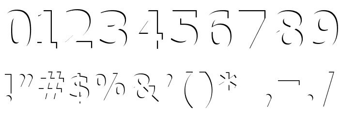 Without a Trace フォント その他の文字