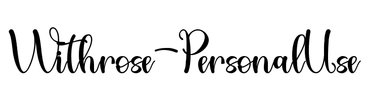 Withrose - Personal Use  免费字体下载
