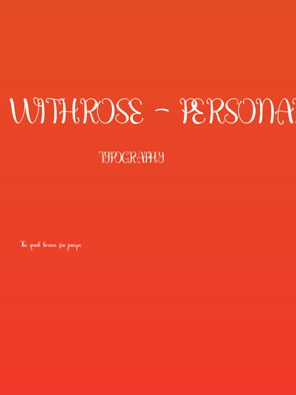 Withrose - Personal Use Poster
