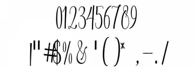 Wittering on Free Font OTHER CHARS