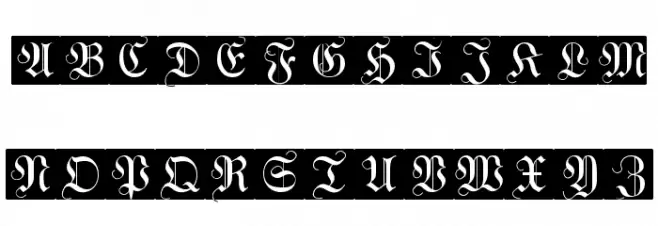 WittewittMajuscles-FlourishBricks Font Litere mari