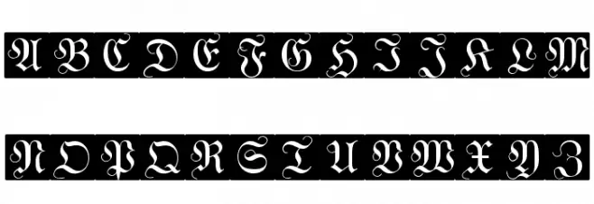 WittewittMajuscles-FlourishBricks Schriftart Kleinbuchstaben