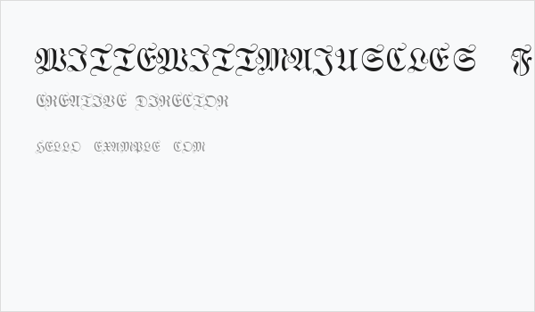 WittewittMajuscles-Flourish Business Card