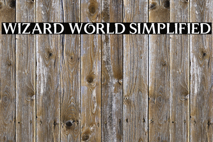 Wizard World Simplified Fonte examples
