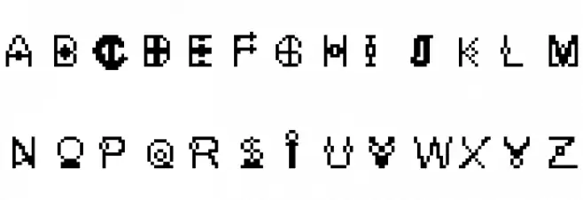 WizardPixel Schriftart Groß
