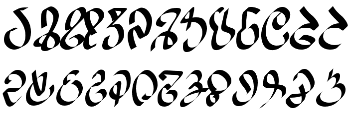 WizardSpeak Font LOWERCASE