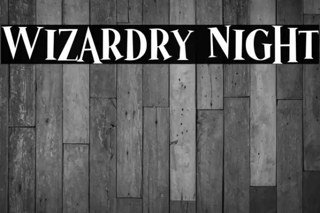 Wizardry Night Fonte examples