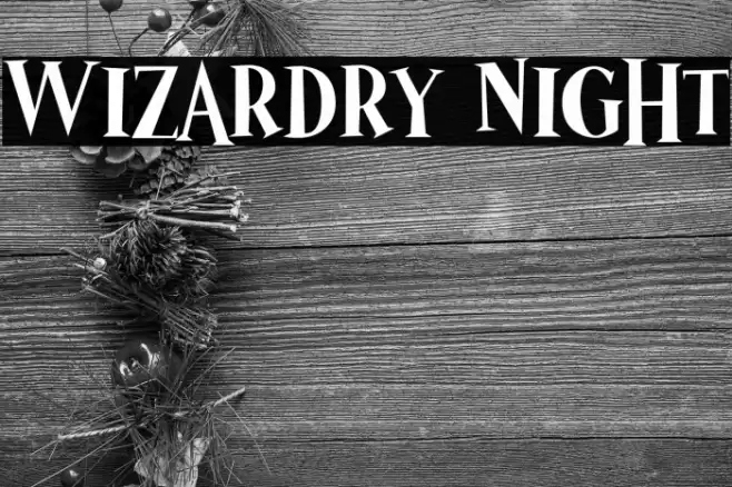 Wizardry Night Fonte examples