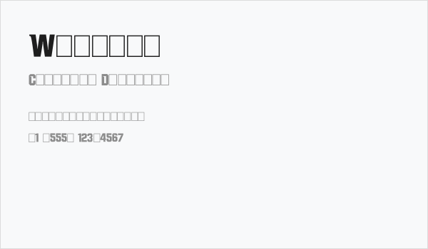 Wizards Business Card