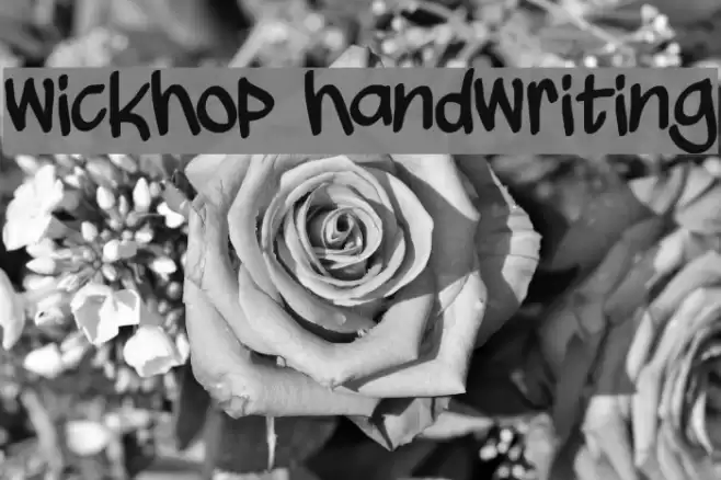 wickhop handwriting Font examples