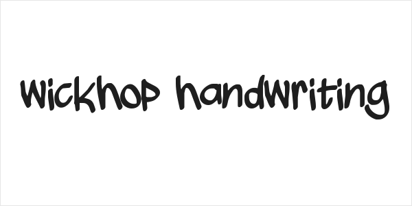 wickhop handwriting Logo