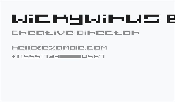wickywirus Boldy Business Card
