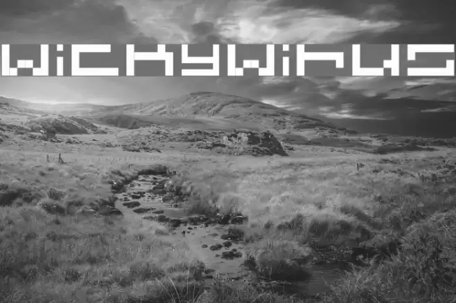 wickywirus Font examples