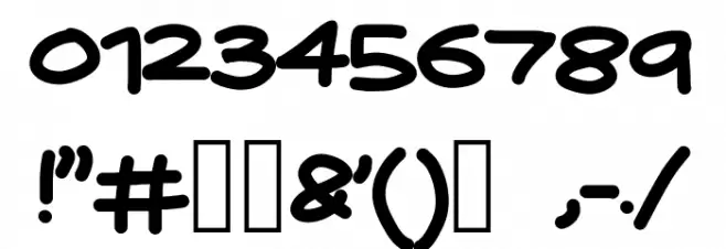 widehand Font OTHER CHARS