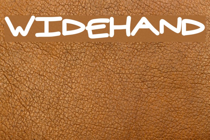 widehand Font examples