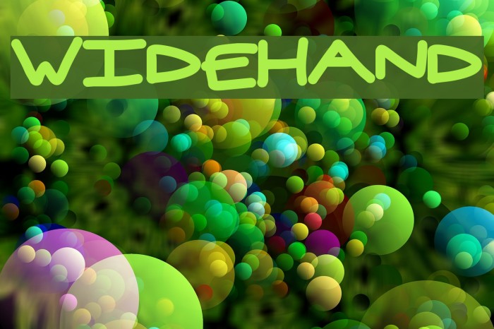widehand Font examples