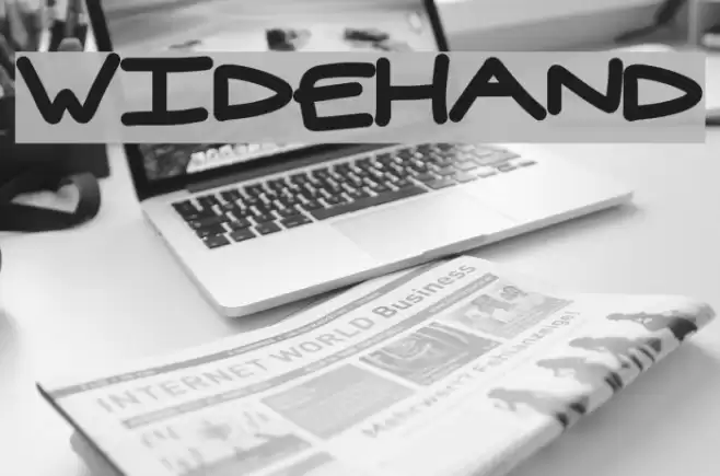 widehand Font examples