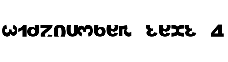 widznumber text 1  フリーフォントのダウンロード
