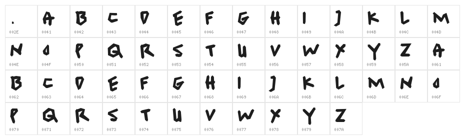 wild life Regular Character Map