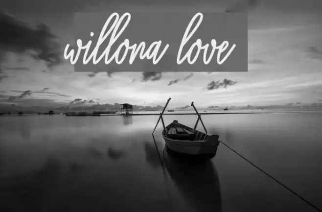 willona love Font examples