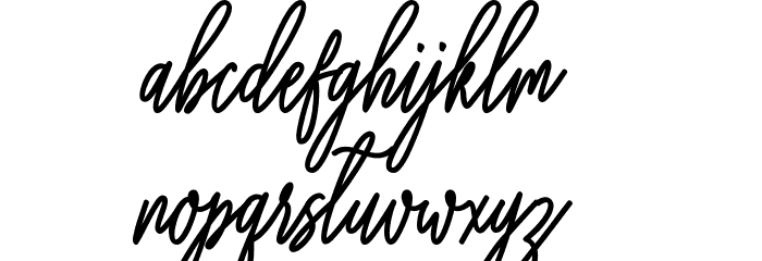 willona love Font LOWERCASE