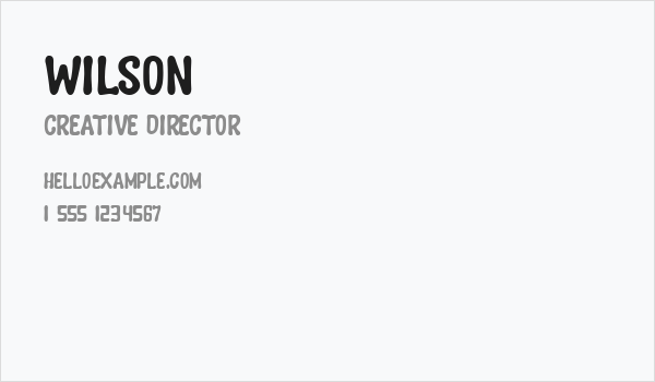 wilson Business Card