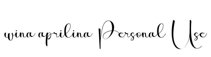wina aprilina Personal Use  免费字体下载